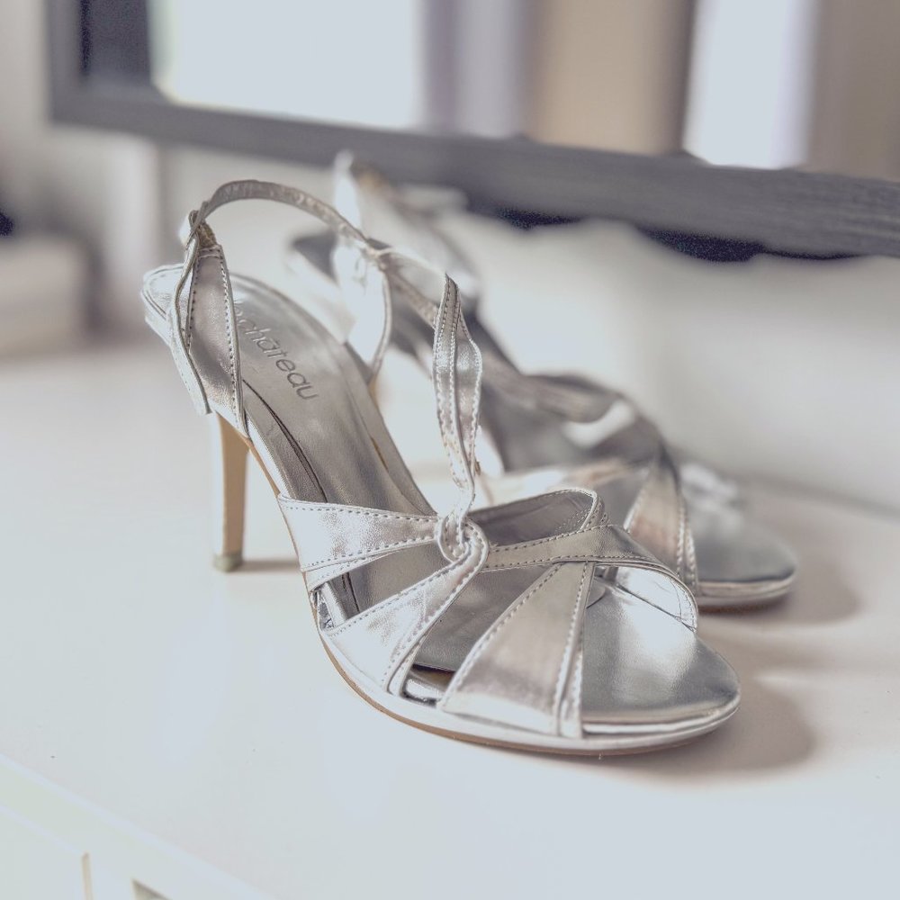 Le Château Silver Heels Sandals